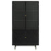 Santiago - 4 Door Metal Tall Storage Cabinet - Matte Black – Accent Cabinets by CoasterElevations at Furniture Wholesale Plus , Nashville furniture store