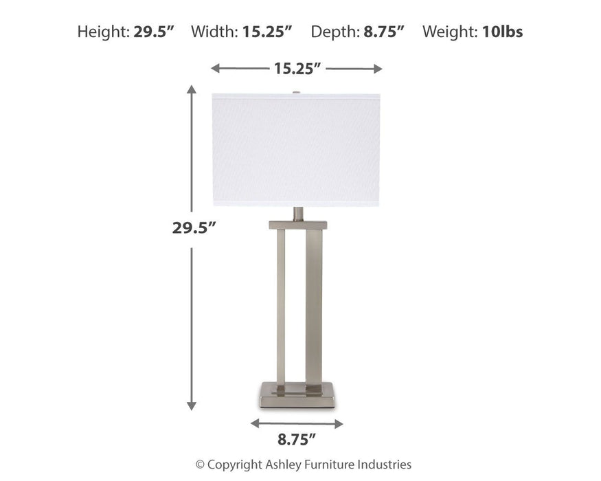 Aniela - Metal Table Lamp Set – Table Lamps by Signature Design by Ashley® at Furniture Wholesale Plus , Nashville furniture store