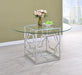 Starlight - Round Glass Top Metal Dining Table – Dining Tables by Coaster Fine Furniture at Furniture Wholesale Plus , Nashville furniture store