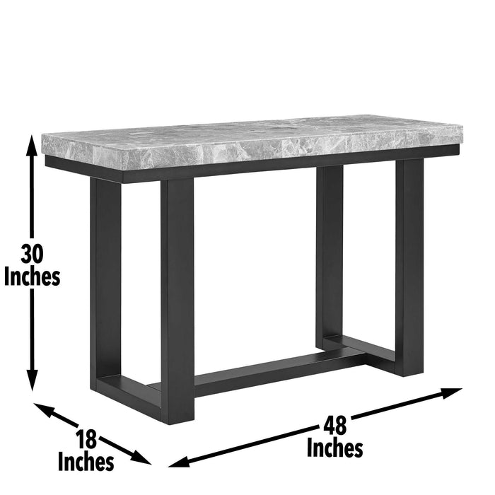 Lucca - Marble Sofa Table - Gray – Sofa Tables by Steve Silver Furniture at Furniture Wholesale Plus , Nashville furniture store