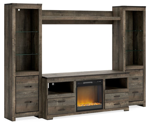 Trinell - 4-Piece Entertainment Center With TV Stand And Fireplace Insert – Entertainment Centers by Signature Design by Ashley® at Furniture Wholesale Plus , Nashville furniture store