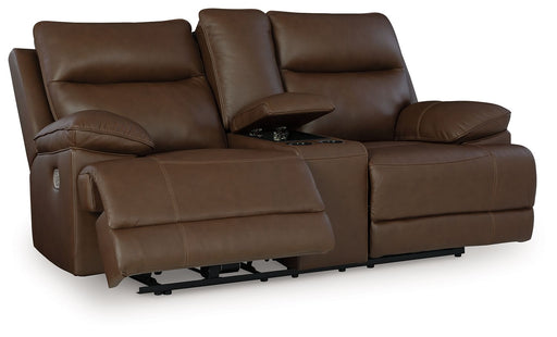 Vonryan - Power Reclining Loveseat With Console / Adj Headrest - Tobacco – Reclining Loveseats by Signature Design by Ashley® at Furniture Wholesale Plus , Nashville furniture store