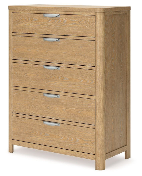 Rencott - Five Drawer Chest - Light Brown – Accent Chests by Ashley® at Furniture Wholesale Plus , Nashville furniture store