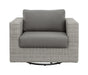 Blakley - Outdoor Swilvel Chair (Set of 2) With Half Round Wicker - Gray - Premium Chair Sets from Steve Silver Furniture - Just $3079! Shop now at Furniture Wholesale Plus  We are the best furniture store in Nashville, Hendersonville, Goodlettsville, Madison, Antioch, Mount Juliet, Lebanon, Gallatin, Springfield, Murfreesboro, Franklin, Brentwood