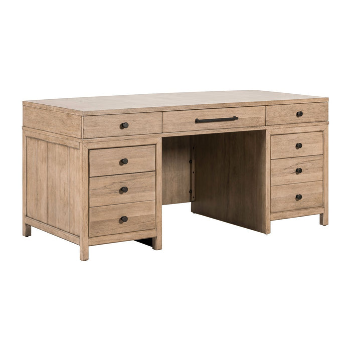 Proximity Place - Jr Executive Desk - Barley Buff – Executive Desks by Liberty Furniture at Furniture Wholesale Plus , Nashville furniture store