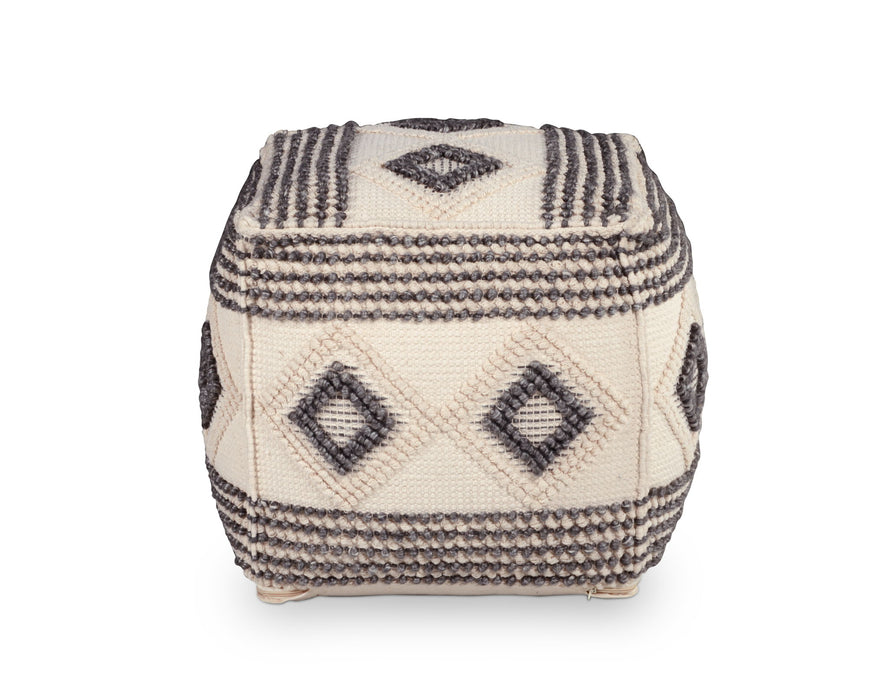 Dalia - Square Handwoven Woolen Pouf - Beige - Premium Accent Poufs from Steve Silver Furniture - Just $129! Shop now at Furniture Wholesale Plus  We are the best furniture store in Nashville, Hendersonville, Goodlettsville, Madison, Antioch, Mount Juliet, Lebanon, Gallatin, Springfield, Murfreesboro, Franklin, Brentwood