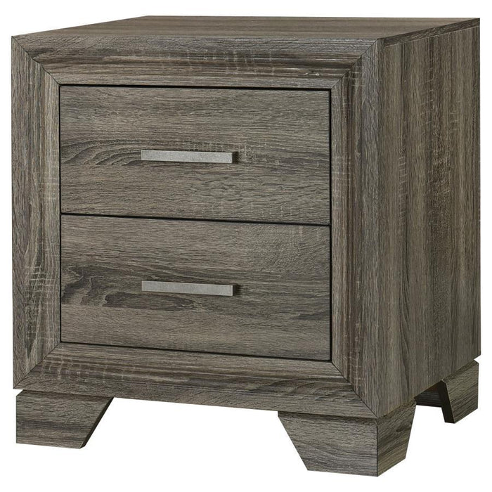Wright - 2-Drawer Nightstand Bedside Table - Brown Oak – Accent Nightstands by Coaster Fine Furniture at Furniture Wholesale Plus , Nashville furniture store