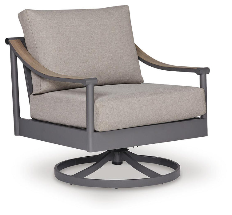 Ocean Beach - Swivel Lounge With Cushion - Gray – Swivel Chairs by Signature Design by Ashley® at Furniture Wholesale Plus , Nashville furniture store