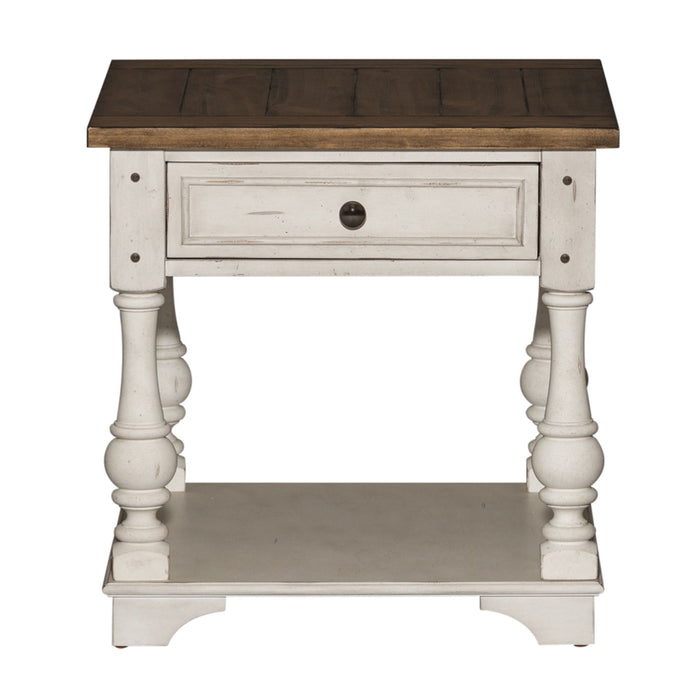 Morgan Creek - 3 Piece Living Room Set - Antique White / Wirebrushed Tobacco Accents – Table Sets by Liberty Furniture at Furniture Wholesale Plus , Nashville furniture store