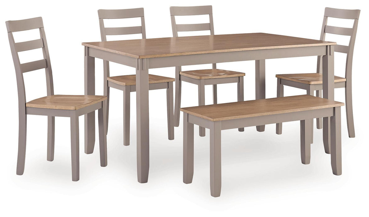 Harperfeld - Dining Room Table Set (Set of 6) - Natural / Gray – 6 Piece Dining Room Sets by Signature Design by Ashley® at Furniture Wholesale Plus , Nashville furniture store