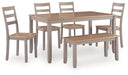 Harperfeld - Dining Room Table Set (Set of 6) - Natural / Gray – 6 Piece Dining Room Sets by Signature Design by Ashley® at Furniture Wholesale Plus , Nashville furniture store