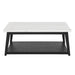 Vida - Marble Cocktail Table With Casters - Black / White – Cocktail Tables by Steve Silver Furniture at Furniture Wholesale Plus , Nashville furniture store