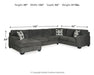 Ballinasloe - Sectional – Stationary Sectionals by Signature Design by Ashley® at Furniture Wholesale Plus , Nashville furniture store