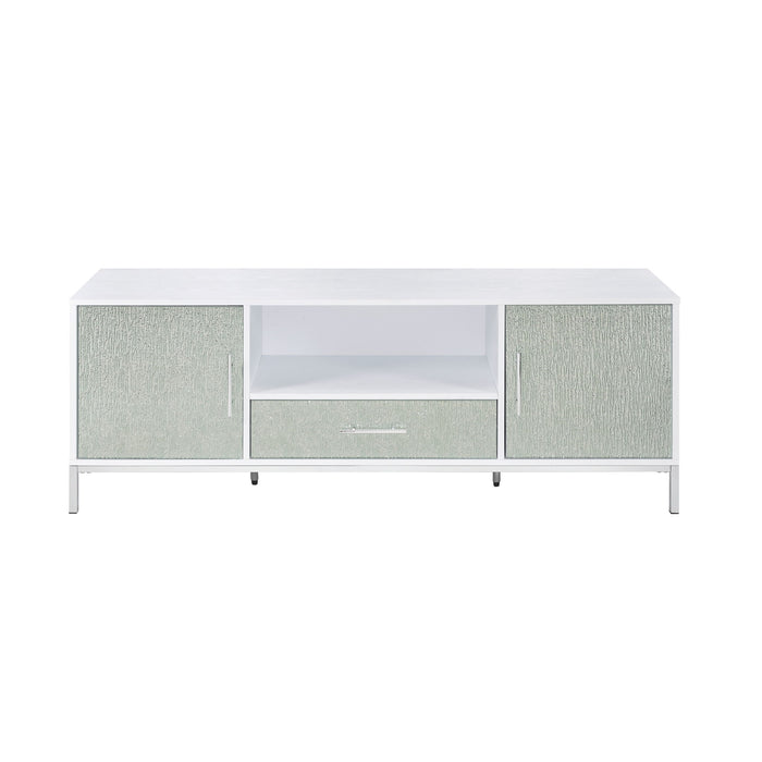Mirage - TV Cabinet - White – TV Stands by Steve Silver Furniture at Furniture Wholesale Plus , Nashville furniture store