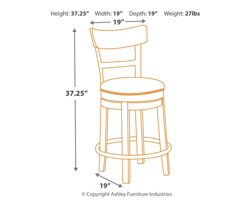 Pinnadel - Swivel Barstool – Counter Height (24"-27") by Signature Design by Ashley® at Furniture Wholesale Plus , Nashville furniture store