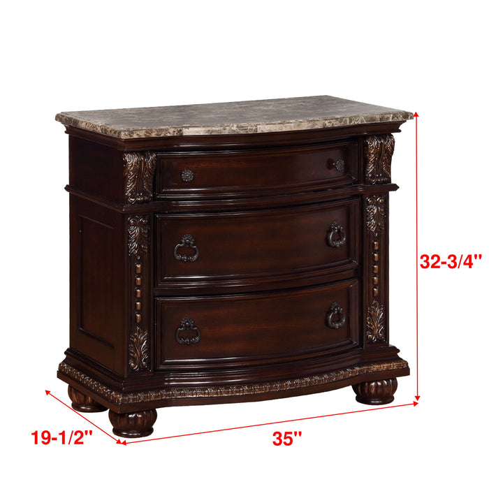 Stanley - Nightstand - Cherry – Accent Nightstands by Crown Mark at Furniture Wholesale Plus , Nashville furniture store