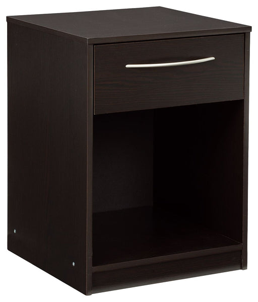 Finch - One Drawer Night Stand - Black – Accent Nightstands by Signature Design by Ashley® at Furniture Wholesale Plus , Nashville furniture store