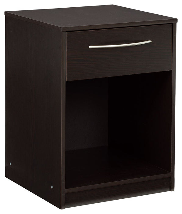 Finch - One Drawer Night Stand - Black – Accent Nightstands by Signature Design by Ashley® at Furniture Wholesale Plus , Nashville furniture store