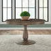 Hickory Grove - Pedestal Table Set - Heirloom Brown – Dining Tables with Extensions by Liberty Furniture at Furniture Wholesale Plus , Nashville furniture store