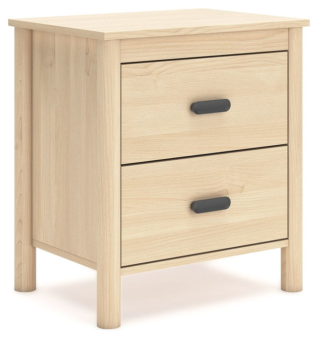 Cabinella - Two Drawer Night Stand - Tan – Accent Nightstands by Signature Design by Ashley® at Furniture Wholesale Plus , Nashville furniture store