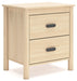 Cabinella - Two Drawer Night Stand - Tan – Accent Nightstands by Signature Design by Ashley® at Furniture Wholesale Plus , Nashville furniture store