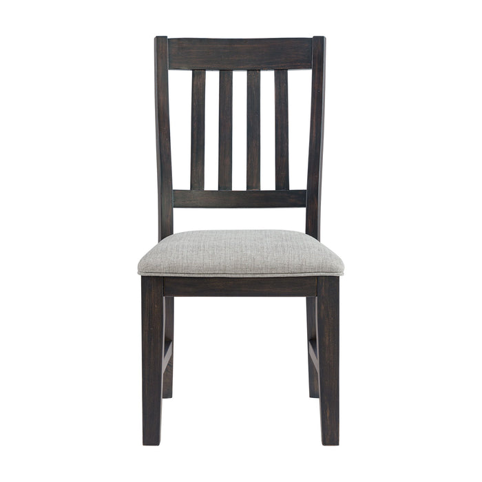 Montrose - Fabric Dining Side Chair (Set of 2) - Espresso / Light Gray – Chair Sets by Elements International at Furniture Wholesale Plus , Nashville furniture store