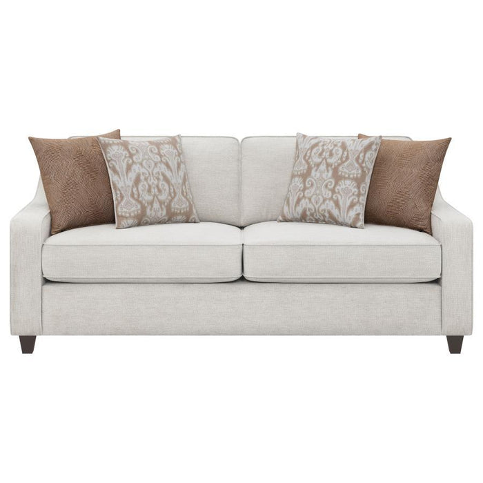 Christine - Upholstered Sloped Arm Sofa Set – Stationary Sofas & Loveseats by CoasterElevations at Furniture Wholesale Plus , Nashville furniture store