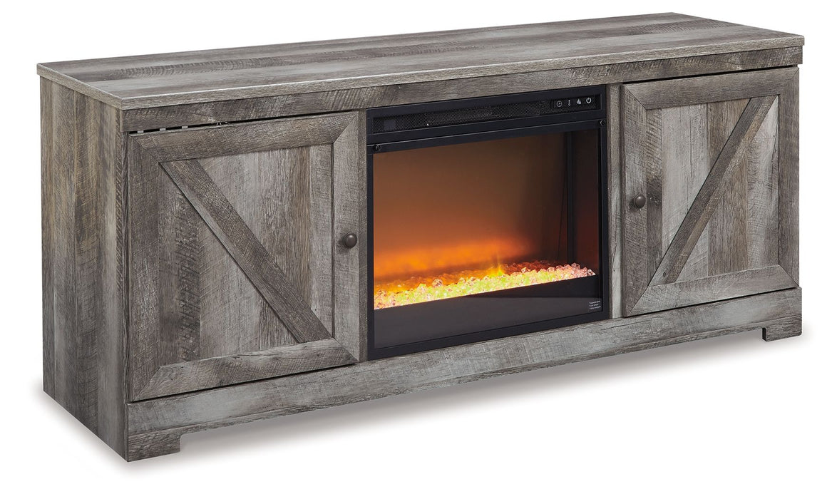 Wynnlow - Entertainment Center - TV Stand With Glass/Stone Fireplace Insert - Gray – Entertainment Centers by Signature Design by Ashley® at Furniture Wholesale Plus , Nashville furniture store