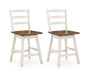 Brinfern - Swivel Stool (Set of 2) - Brown / Antique White – Stool Sets by Signature Design by Ashley® at Furniture Wholesale Plus , Nashville furniture store