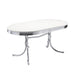 Retro - Oval Wood Top Dining Table - White And Chrome – Dining Tables by CoasterEveryday at Furniture Wholesale Plus , Nashville furniture store