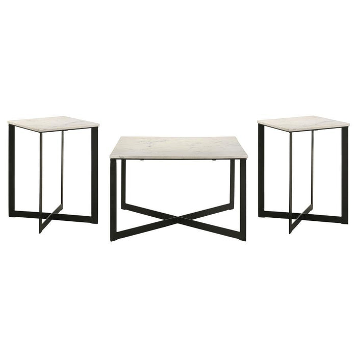 Tobin - Marble Top Coffee And End Table Set – Table Sets by Coaster Fine Furniture at Furniture Wholesale Plus , Nashville furniture store