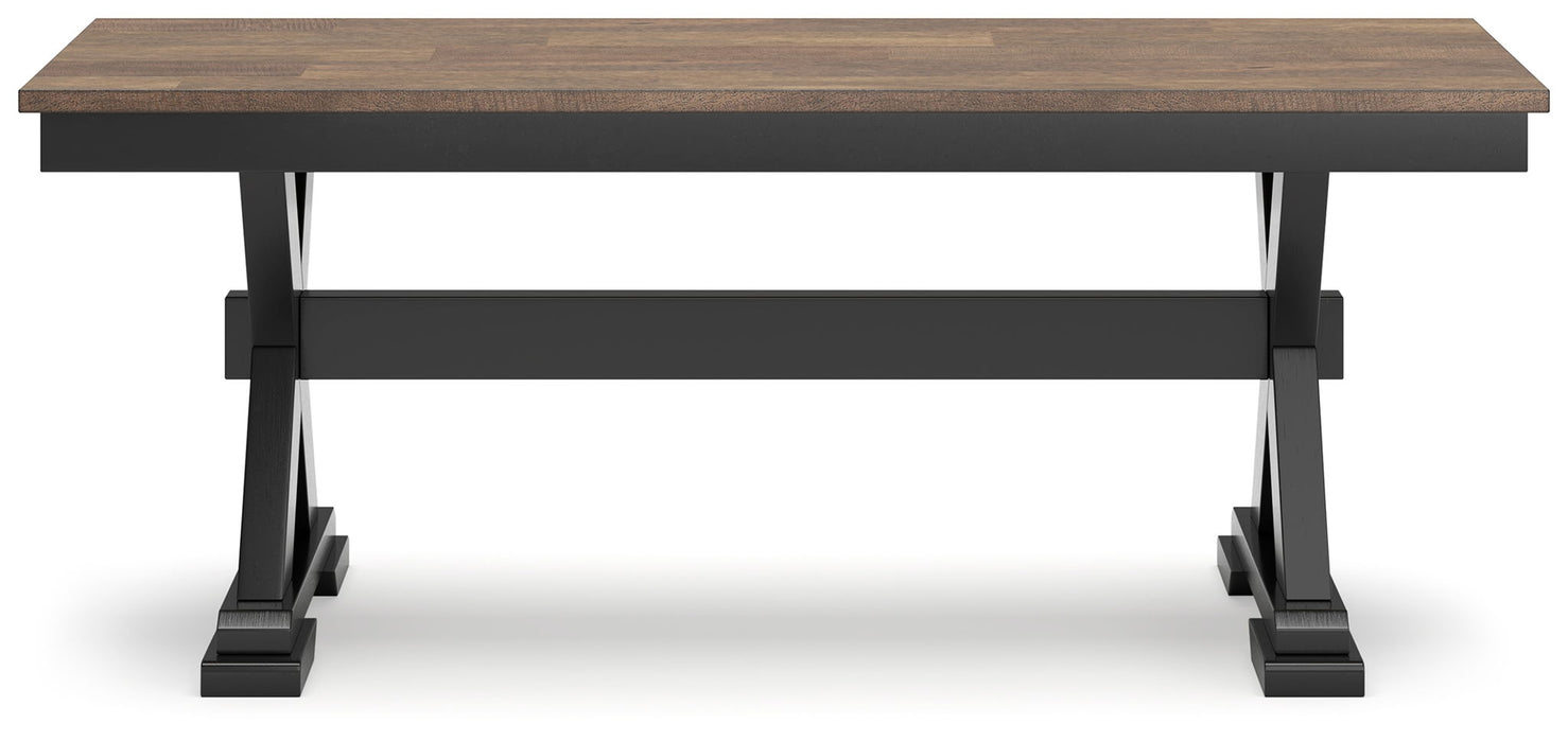 Wildenauer - Large Dining Room Bench - Brown / Black – Dining Benches by Signature Design by Ashley® at Furniture Wholesale Plus , Nashville furniture store