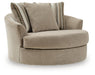 Linenhause - Oversized Swivel Accent Chair - Dune – Swivel Chairs by Benchcraft® at Furniture Wholesale Plus , Nashville furniture store