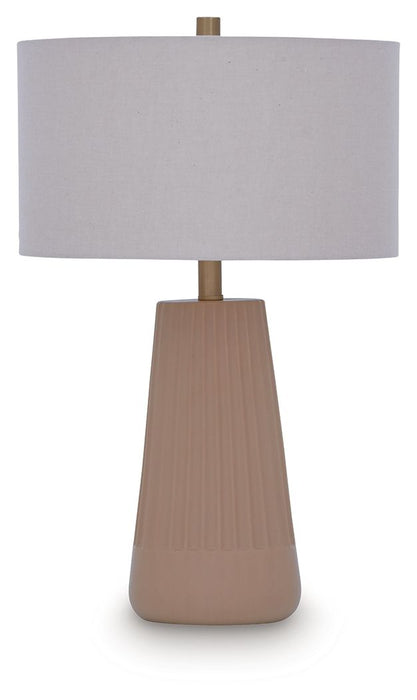 Dellner - Ceramic Table Lamp - Mocha – Table Lamps by Signature Design by Ashley® at Furniture Wholesale Plus , Nashville furniture store