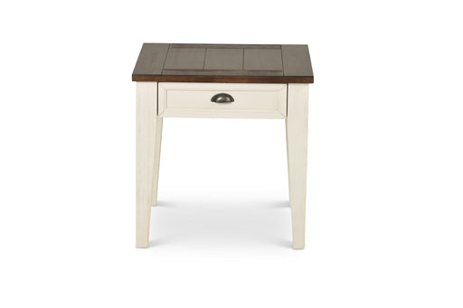 Cayla - End Table - Dark Oak / White – End Tables by Steve Silver Furniture at Furniture Wholesale Plus , Nashville furniture store