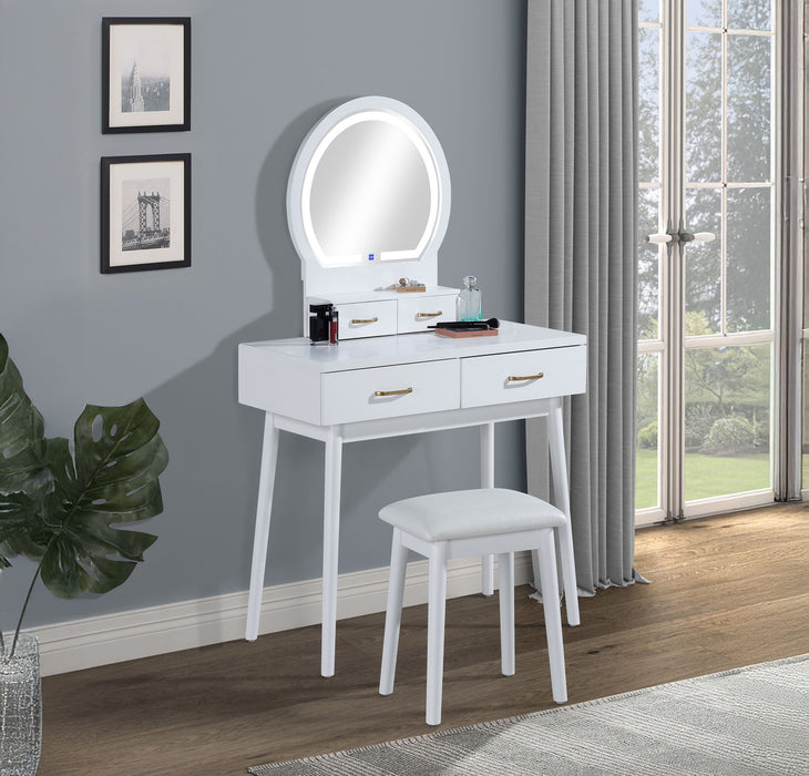 Cecilia - Vanity Table & Stool – Vanity Sets by Crown Mark at Furniture Wholesale Plus , Nashville furniture store