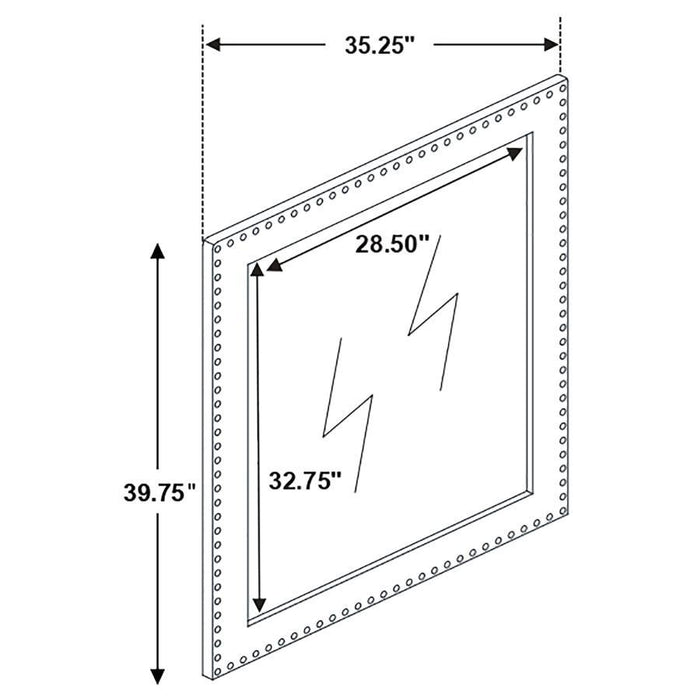Melody - Upholstered Dresser Mirror – Mirrors by CoasterEveryday at Furniture Wholesale Plus , Nashville furniture store