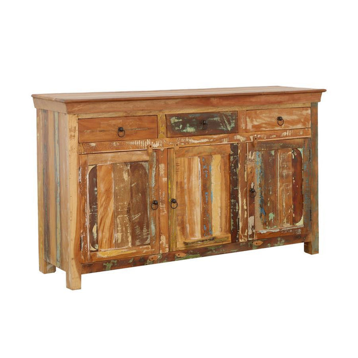 Harper - 3 Door Solid Reclaimed Wood Accent Cabinet - Brown – Accent Cabinets by CoasterElevations at Furniture Wholesale Plus , Nashville furniture store