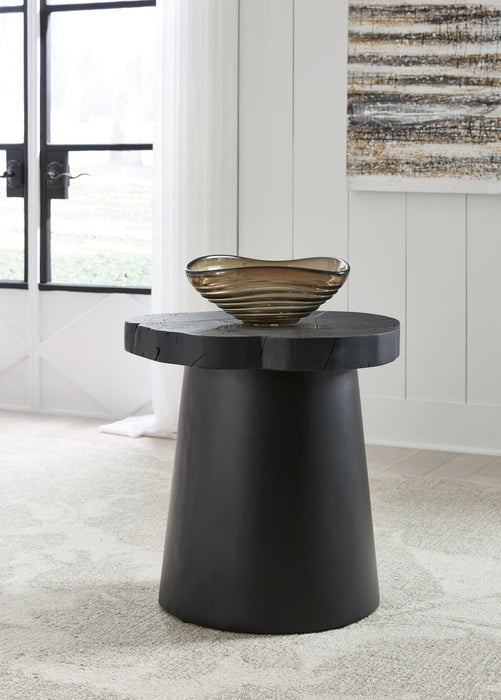 Wimbell - Round End Table - Black – End Tables by Signature Design by Ashley® at Furniture Wholesale Plus , Nashville furniture store