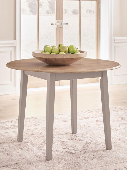 Harperfeld - Round Dining Room Drop Leaf Table - Natural / Gray – Dining Tables by Signature Design by Ashley® at Furniture Wholesale Plus , Nashville furniture store