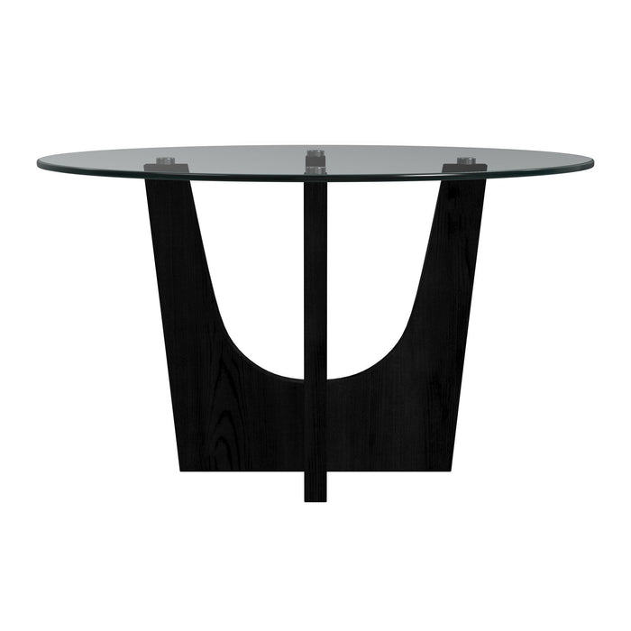 Oregon - Round Table With Glass Top – Counter Tables by Elements International at Furniture Wholesale Plus , Nashville furniture store