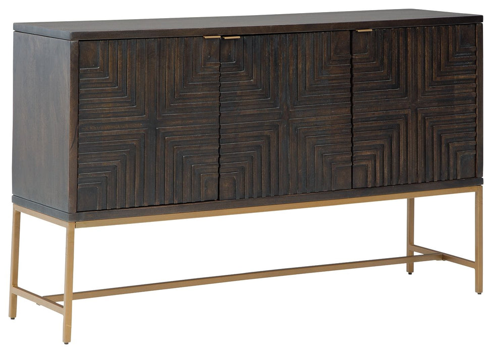 Elinmore - Accent Cabinet - Brown / Gold Finish – Accent Cabinets by Signature Design by Ashley® at Furniture Wholesale Plus , Nashville furniture store