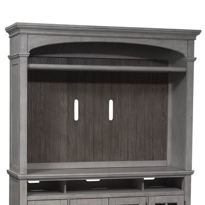 Heartland - Entertainment Hutch - Antique White / Tobacco Tops – Hutches by Liberty Furniture at Furniture Wholesale Plus , Nashville furniture store