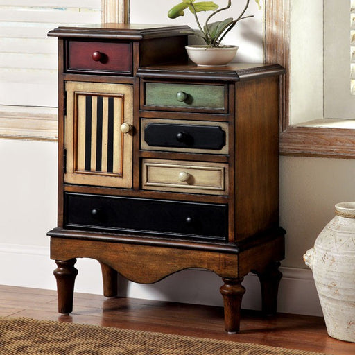 NECHE Multi/Antique Walnut Accent Chest - Premium Accent Cabinet from FOA East - Just $446.55! Shop now at Furniture Wholesale Plus  We are the best furniture store in Nashville, Hendersonville, Goodlettsville, Madison, Antioch, Mount Juliet, Lebanon, Gallatin, Springfield, Murfreesboro, Franklin, Brentwood