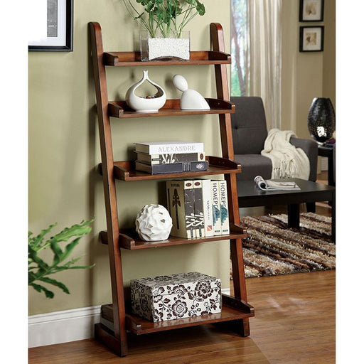 Lugo Antique Oak Ladder Shelf - Premium Bookcase from FOA East - Just $173.55! Shop now at Furniture Wholesale Plus  We are the best furniture store in Nashville, Hendersonville, Goodlettsville, Madison, Antioch, Mount Juliet, Lebanon, Gallatin, Springfield, Murfreesboro, Franklin, Brentwood