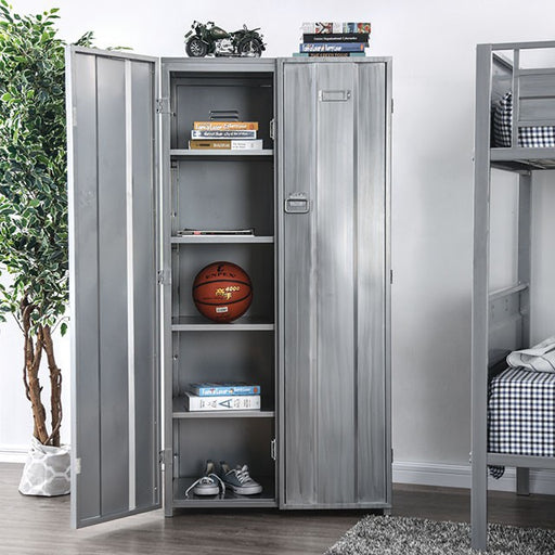 Zaheera Silver Large Locker - Premium Accent Cabinet from FOA East - Just $891.15! Shop now at Furniture Wholesale Plus  We are the best furniture store in Nashville, Hendersonville, Goodlettsville, Madison, Antioch, Mount Juliet, Lebanon, Gallatin, Springfield, Murfreesboro, Franklin, Brentwood