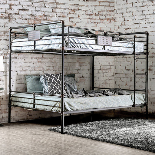 Olga I Antique Black Queen/Queen Bunk Bed - Premium Bunk Bed from FOA East - Just $817.05! Shop now at Furniture Wholesale Plus  We are the best furniture store in Nashville, Hendersonville, Goodlettsville, Madison, Antioch, Mount Juliet, Lebanon, Gallatin, Springfield, Murfreesboro, Franklin, Brentwood