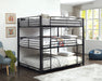 Olga I Sand Black Queen Triple Decker Bed - Premium Bunk Bed from FOA East - Just $934.05! Shop now at Furniture Wholesale Plus  We are the best furniture store in Nashville, Hendersonville, Goodlettsville, Madison, Antioch, Mount Juliet, Lebanon, Gallatin, Springfield, Murfreesboro, Franklin, Brentwood