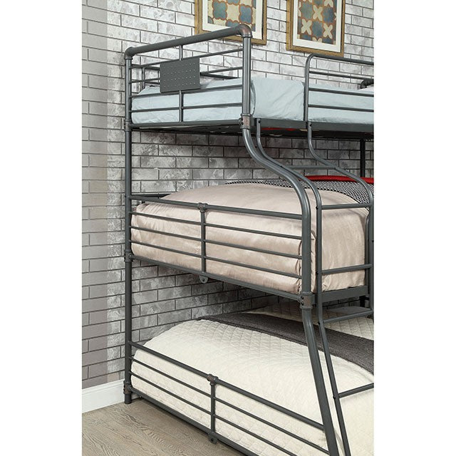 Olga III Sand Black Twin/Full/Queen Bunk Bed - Premium Bunk Bed from FOA East - Just $1012.05! Shop now at Furniture Wholesale Plus  We are the best furniture store in Nashville, Hendersonville, Goodlettsville, Madison, Antioch, Mount Juliet, Lebanon, Gallatin, Springfield, Murfreesboro, Franklin, Brentwood