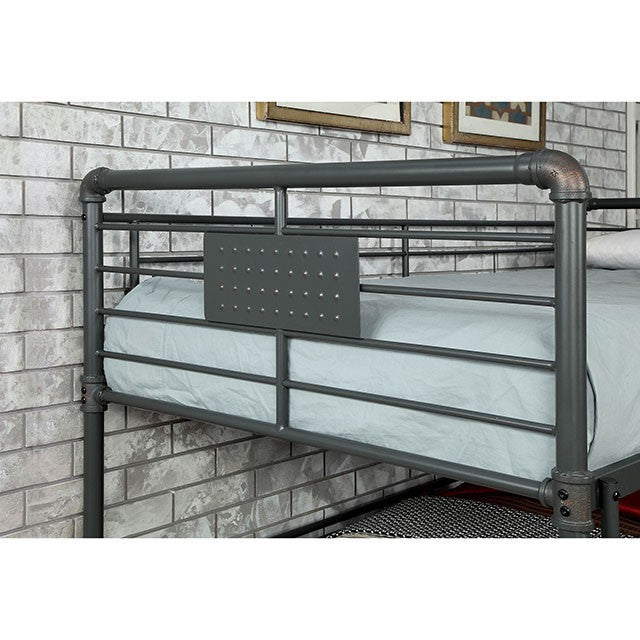 Olga III Sand Black Twin/Full/Queen Bunk Bed - Premium Bunk Bed from FOA East - Just $1012.05! Shop now at Furniture Wholesale Plus  We are the best furniture store in Nashville, Hendersonville, Goodlettsville, Madison, Antioch, Mount Juliet, Lebanon, Gallatin, Springfield, Murfreesboro, Franklin, Brentwood